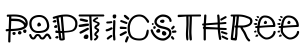 PopticsThree Font Image