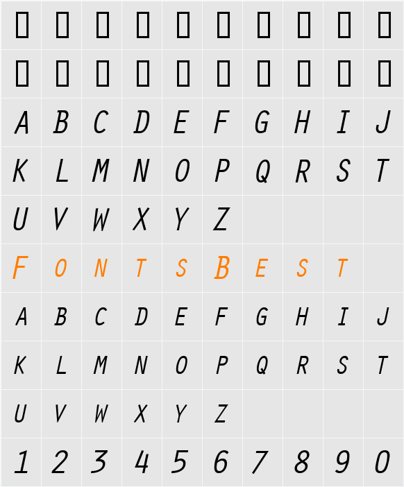 ScribeSCapsSSK Character Map
