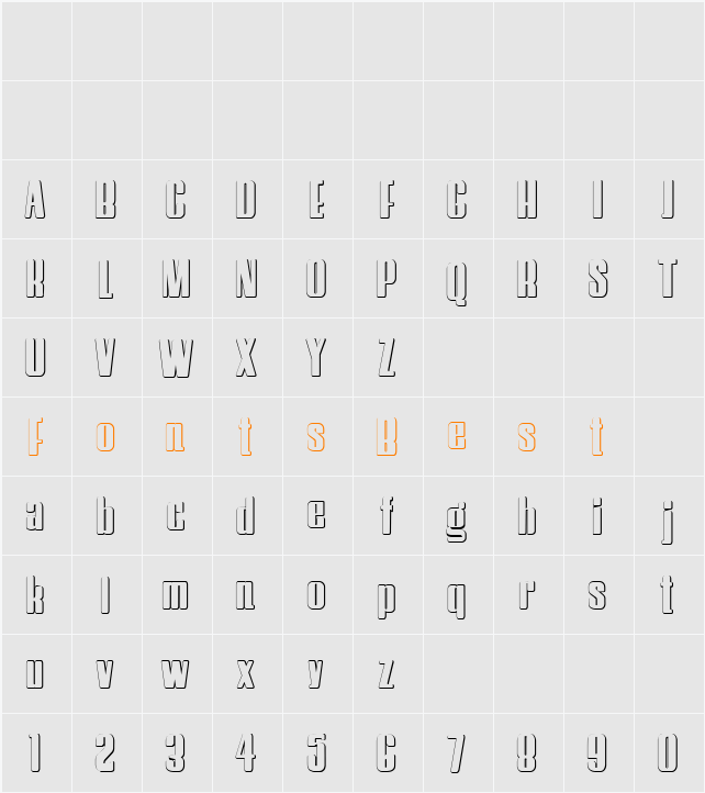 HostilBeveled Character Map