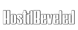 HostilBeveled Font Image