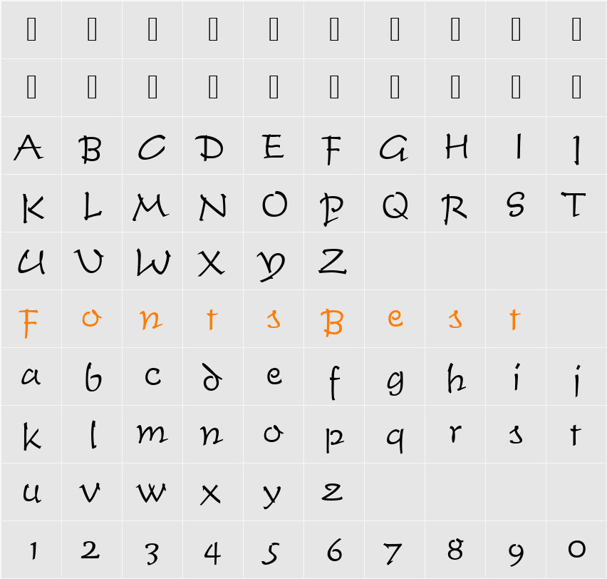 Time Becker Light Character Map