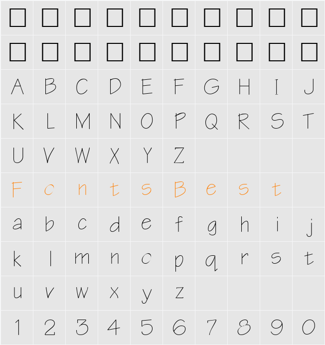 ER Architect 866 Character Map