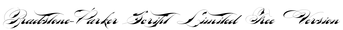 Bradstone-Parker Script Limited Free Version Font Image