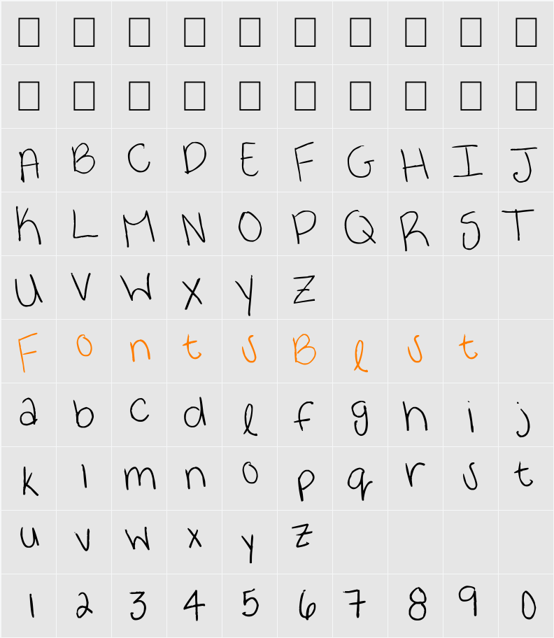 ayebaybay!® Character Map