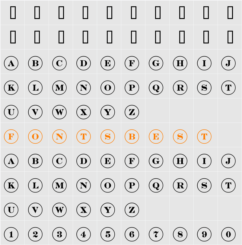 a_DiscoSerifOvl Character Map