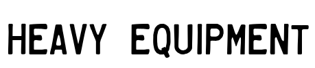 Heavy Equipment Font Image