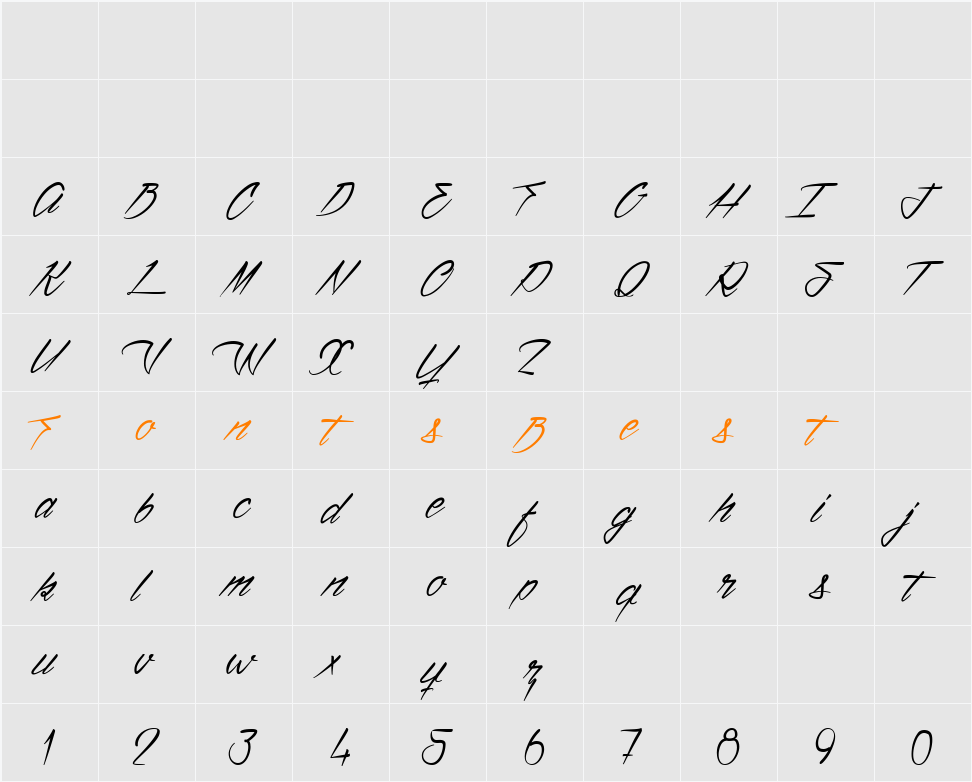 Ventilla Stone Character Map