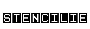 Stencilie Font Image