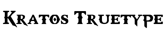 Kratos Truetype Font Image