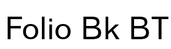 Folio Bk BT Font Image