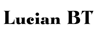 Lucian BT Font Image