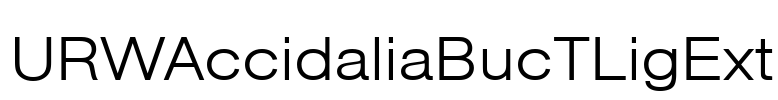 URWAccidaliaBucTLigExt Font Image