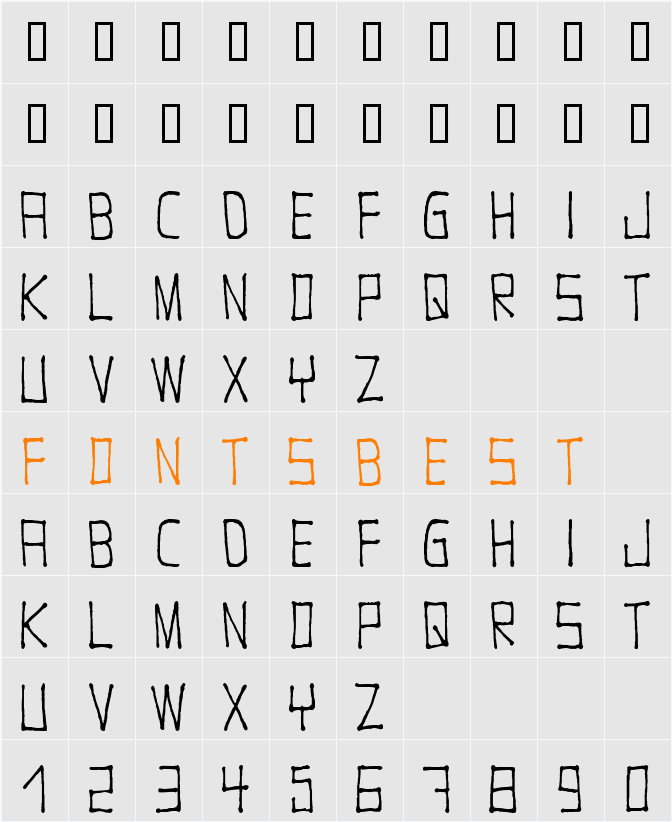Nugacity Character Map