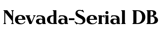 Nevada-Serial DB Font Image