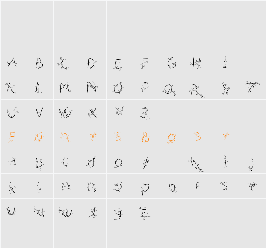 FTF Inspillo Mystic™ Character Map