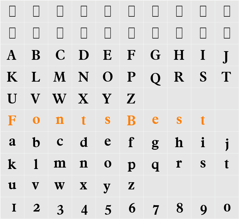 Francisco-Serial Character Map