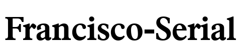 Francisco-Serial Font Image