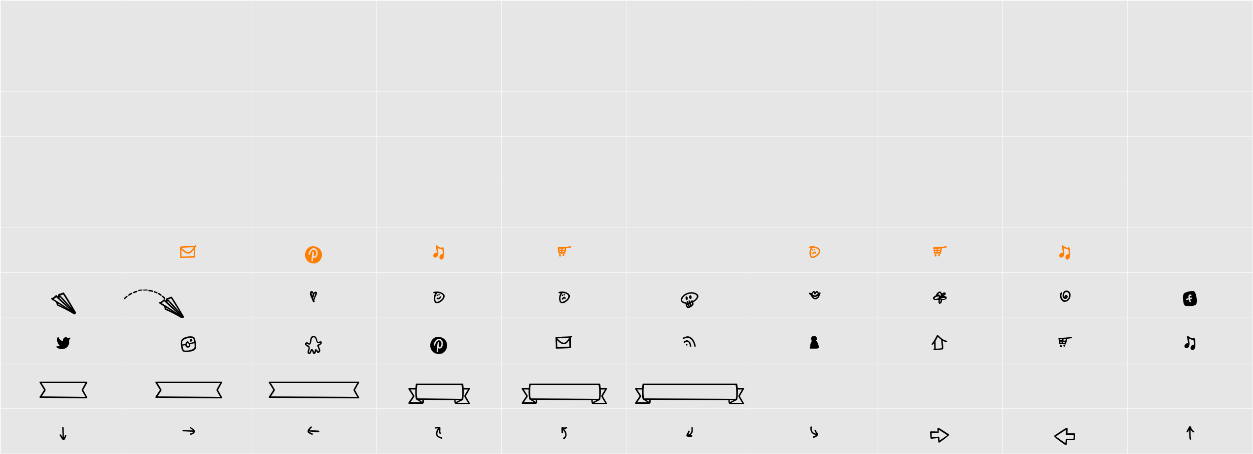 Notepaper Airplanes Extras Character Map