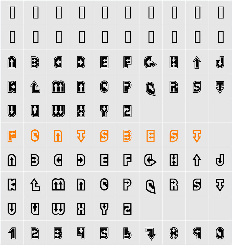 Dazey Character Map
