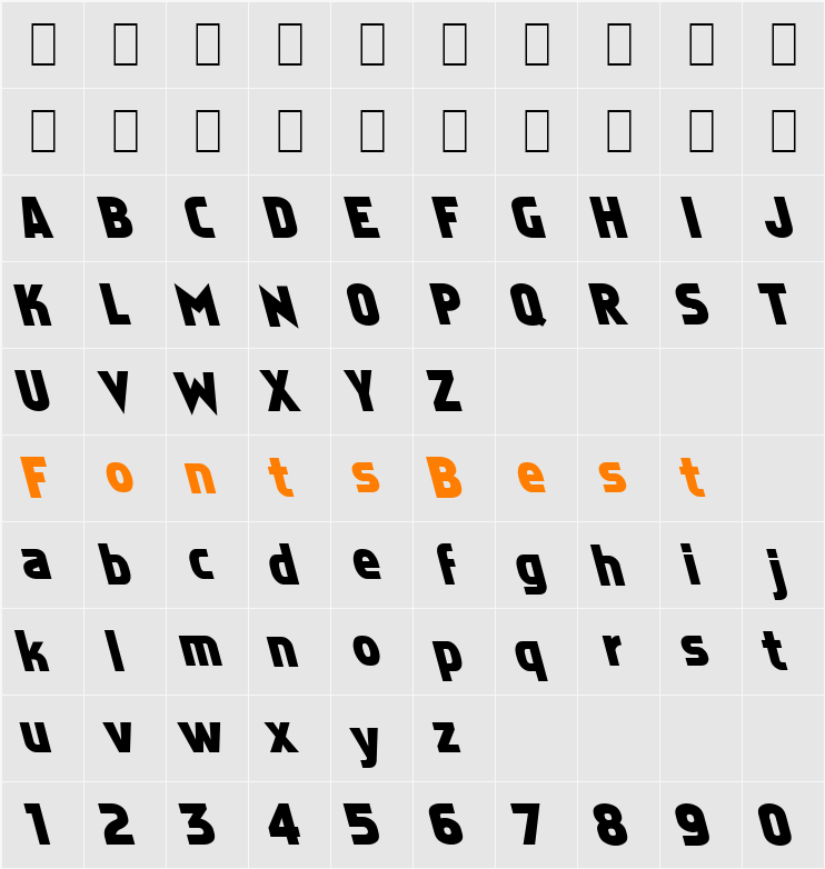 Stare 3 Character Map