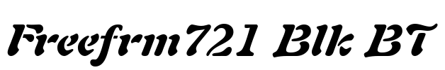 Freefrm721 Blk BT Font Image