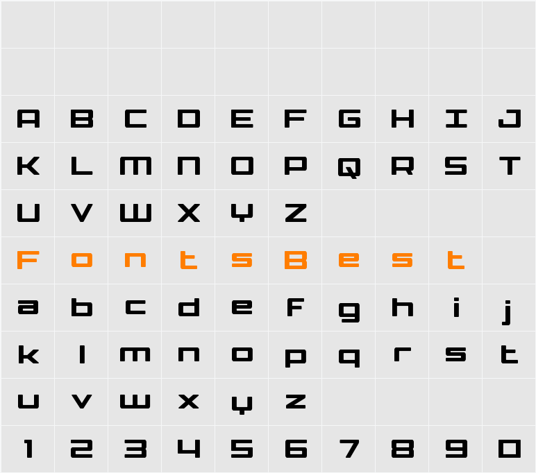 Phoenicia Lower Case Condensed Character Map