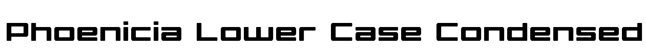 Phoenicia Lower Case Condensed