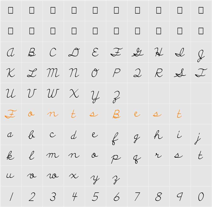 Discipuli Britannica Character Map