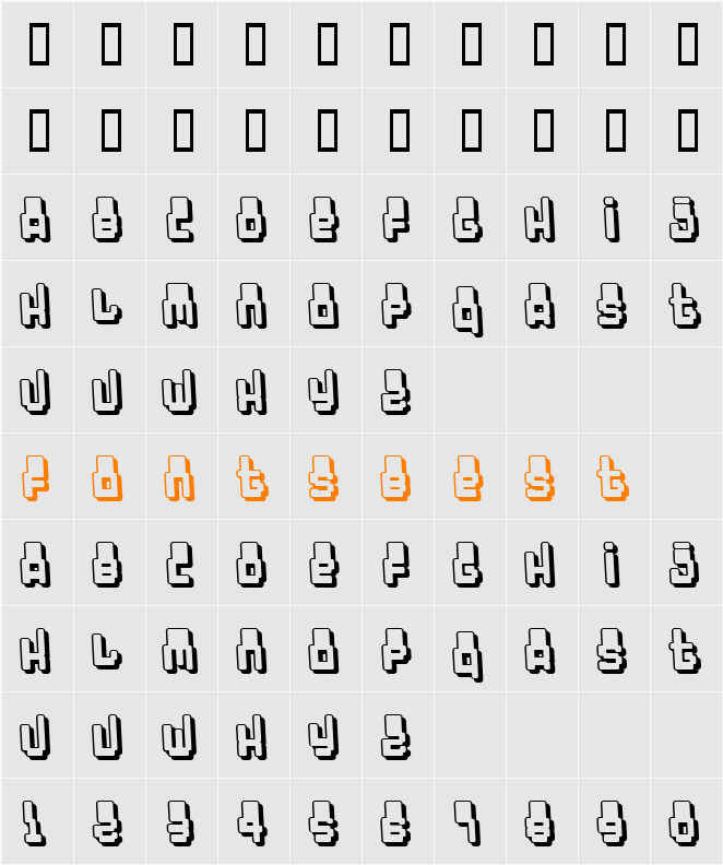 Oddessey 7000 Character Map