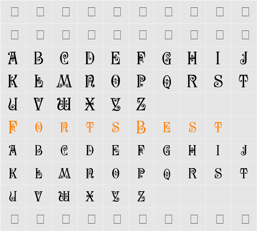SecesjaPL Character Map