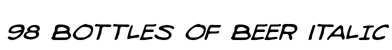 98 Bottles of Beer Italic