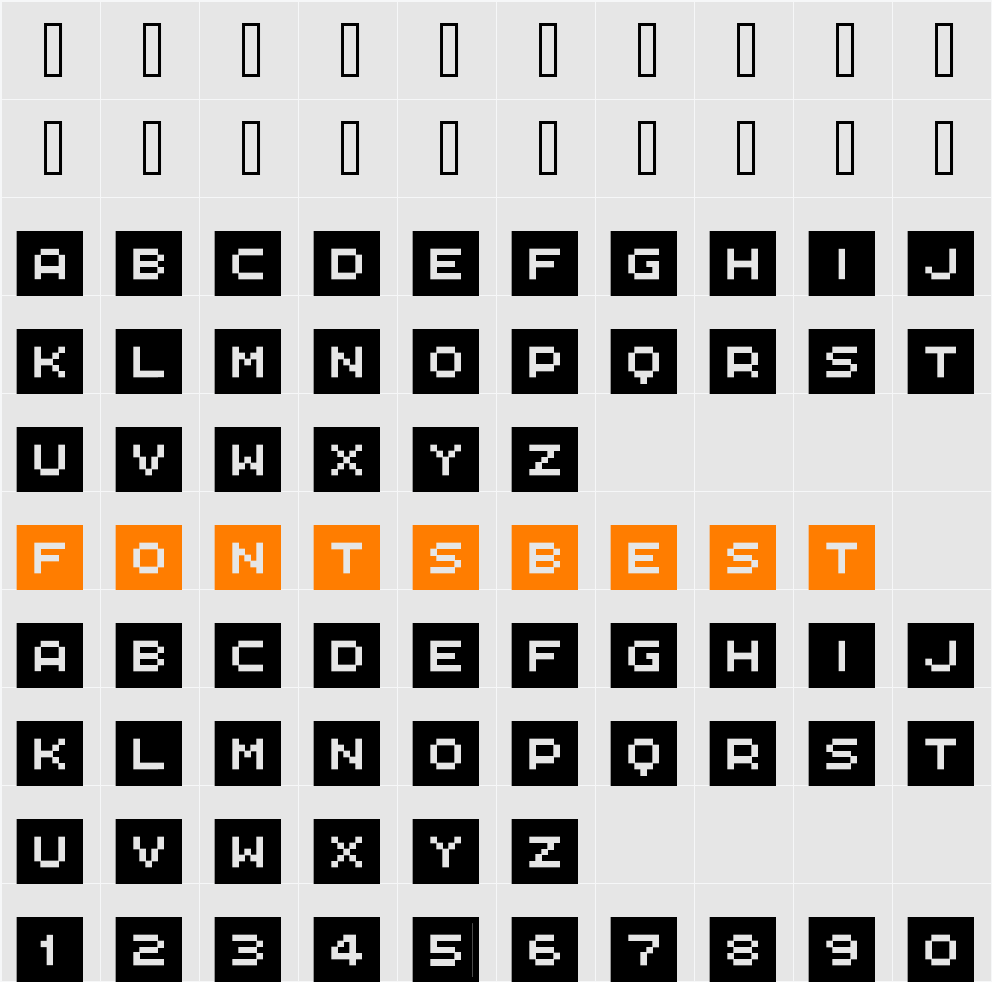 FFF Interface04 Character Map