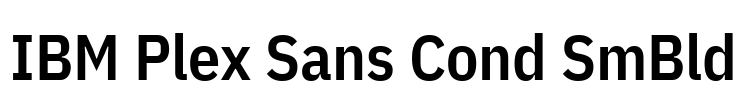 IBM Plex Sans Cond SmBld Font Image