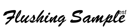 Flushing Sample Font Image
