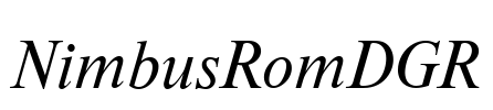 NimbusRomDGR Font Image