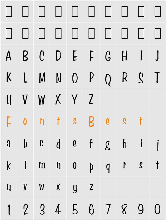 Simpson-Condensed Character Map