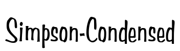Simpson-Condensed Font Image