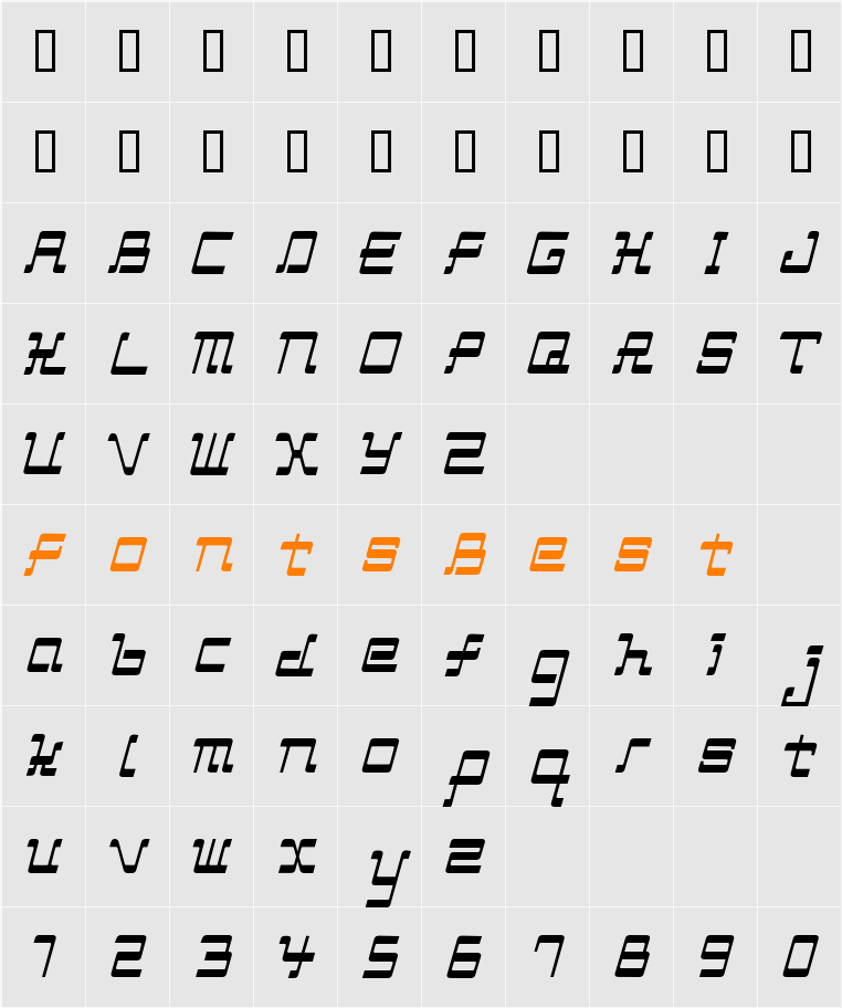 ManiacAL Character Map