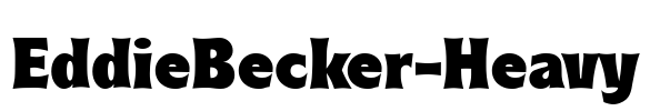 EddieBecker-Heavy Font Image