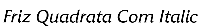 Friz Quadrata Com Italic