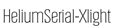 HeliumSerial-Xlight Font Image