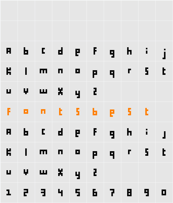 minimium Character Map