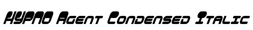 HYPNO Agent Condensed Italic Font Image