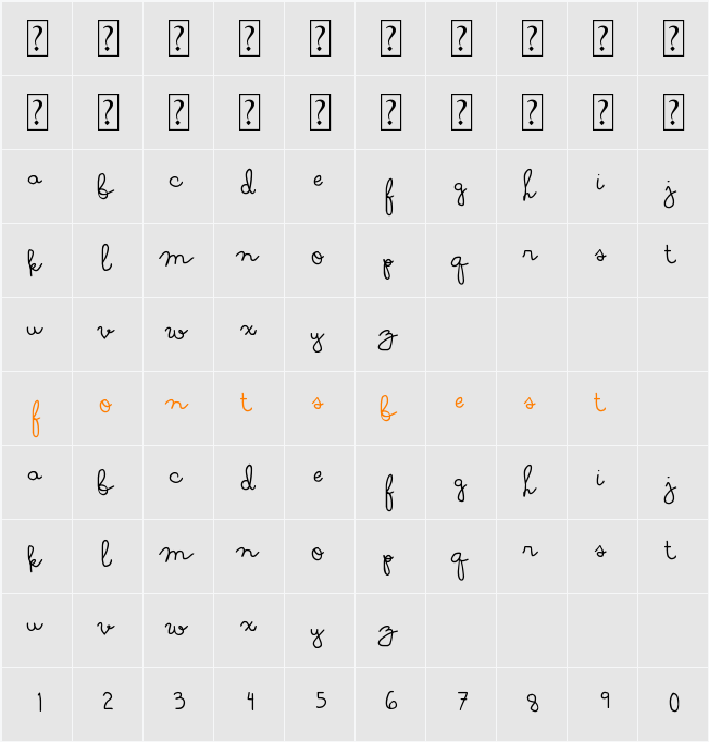 Soymilk Character Map