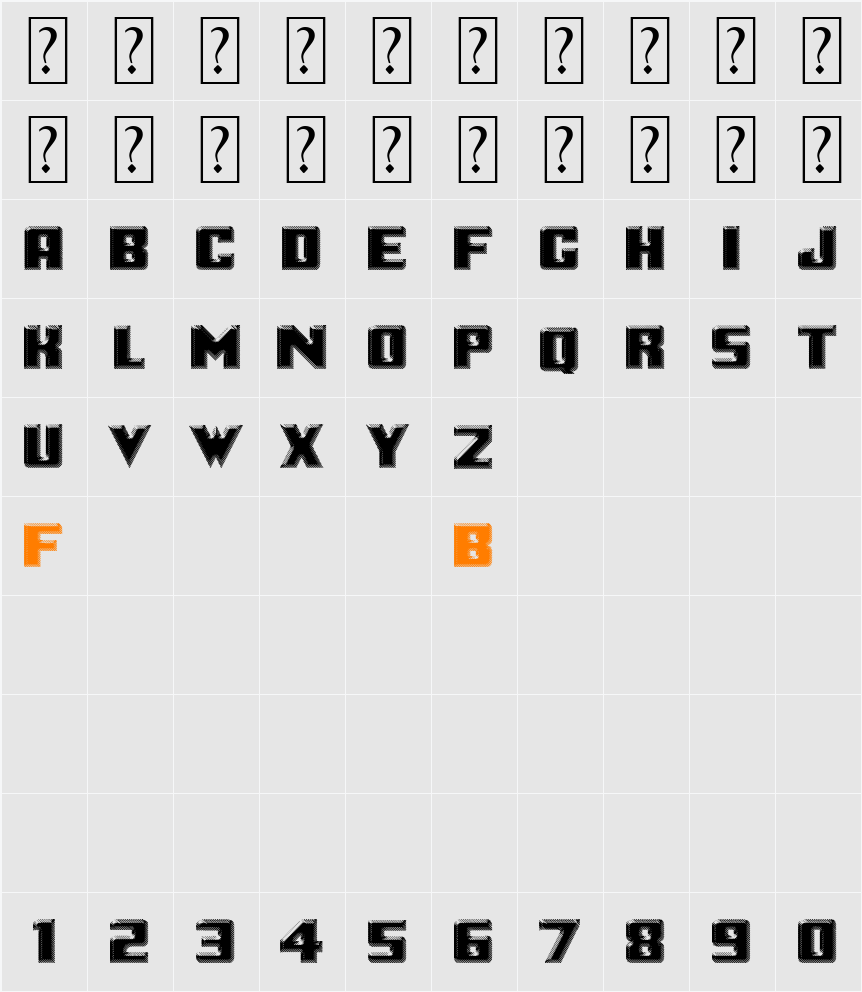 Logotronik Character Map