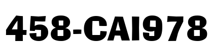 458-CAI978 Font Image