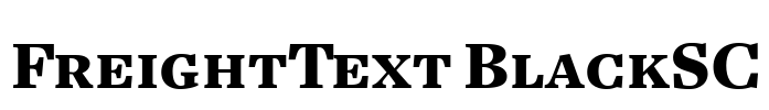 FreightText BlackSC Font Image