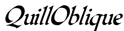 QuillOblique Font Image