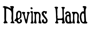 Nevins Hand Font Image