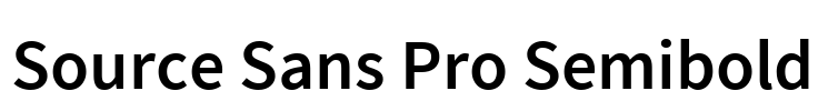 Source Sans Pro Semibold Font Image